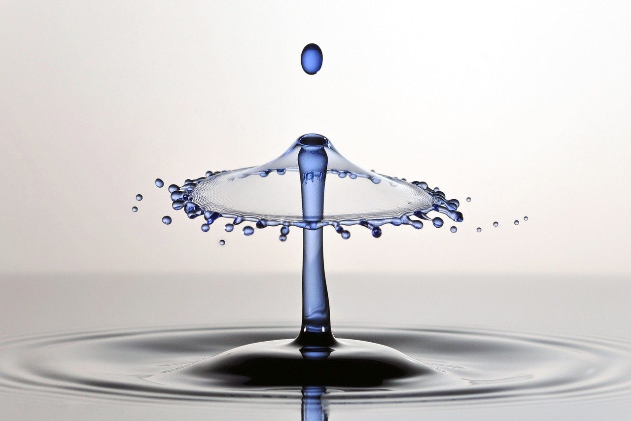 drops, waves, water
